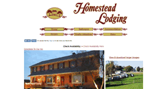 Desktop Screenshot of homesteadlodging.net