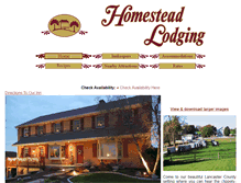 Tablet Screenshot of homesteadlodging.net